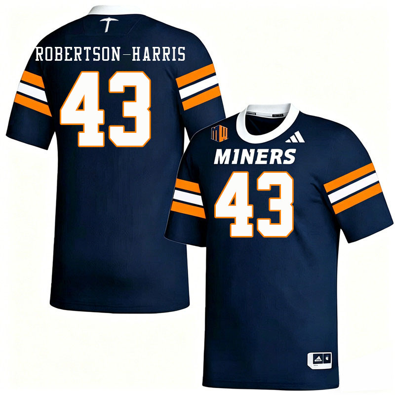 UTEP Miners #43 Roy Robertson-Harris College Football Jerseys,Uniforms-Navy